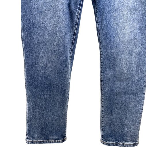 Oliver Logan Mens Jeans 34 X 32 Vintage Worn Med Wash Button Fly Straight Leg - Picture 4 of 12